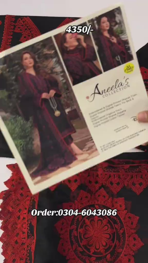 Aneelas Dhanak Luxury Article 3 Piece Embroidered - Maryam Collection