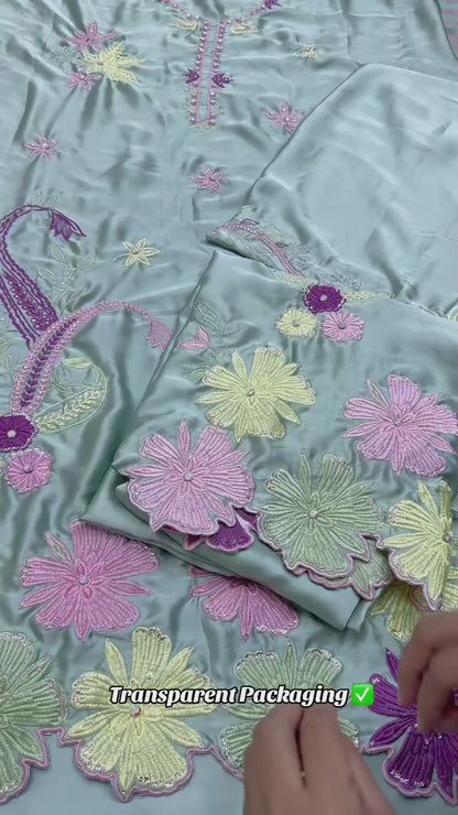 Sidrah&sarah Pista color embroidered article