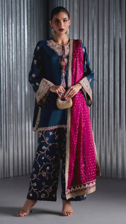 Silk Embroidered 3pc Article