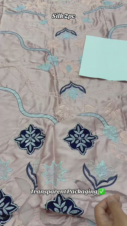 Designer Luxury Silk Embroidered 2pc Article