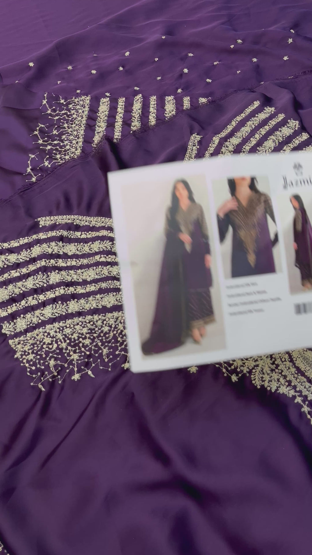 Jazmin Silk Embroidered Unstitched 3 Piece - Maryam Collection