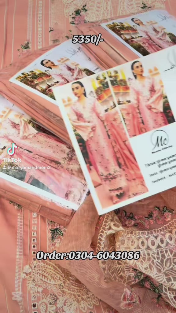 Elaf Luxury Dhanak Embroidered 3 Piece with Heavy Embroidered Duppata