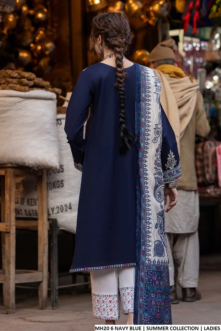 Ethnic Dhanak Embroidered 3 Piece with Heavy Patches