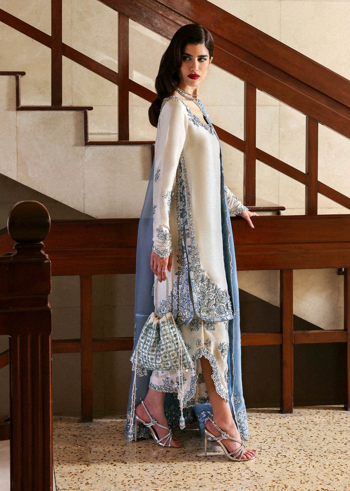 Hussain Rehar Shamos Handmade Embroidered Luxury 3pc
