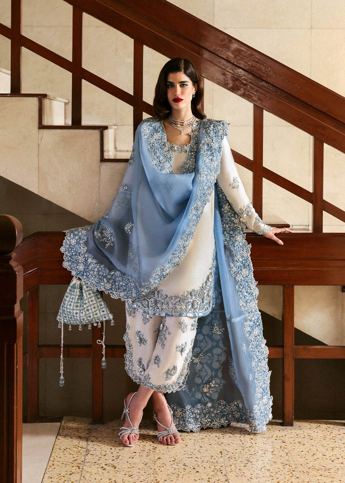 Hussain Rehar Shamos Handmade Embroidered Luxury 3pc